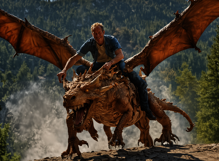 Abenteuerlicher Ritt auf Drachen in Ailand Abenteuerlicher Ritt auf Drachen in Ailand