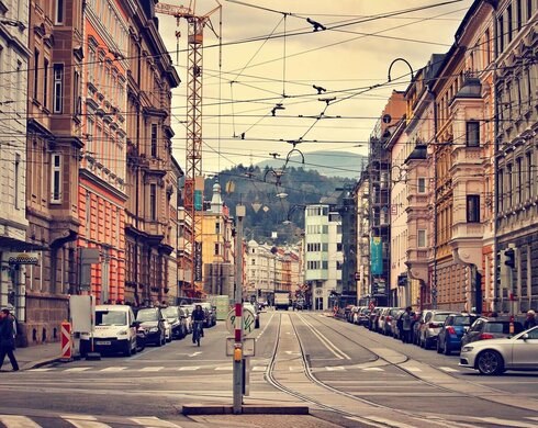 Straße in der Altstadt Innsbrucks