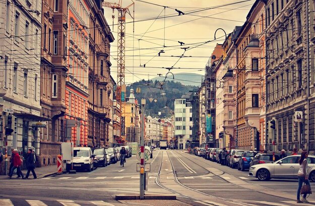 Straße in der Altstadt Innsbrucks