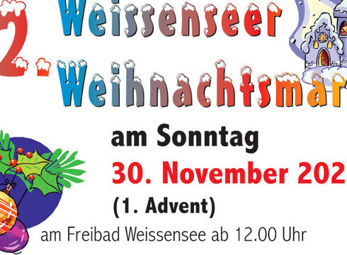 Plakat Weißenseer Weihnachtsmarkt