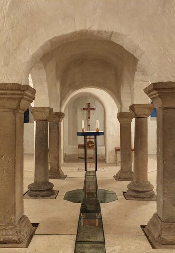 Veranstaltungsbild: Geöffnete Himmel: Führungen in der romanischen Krypta der St. Mang Kirche