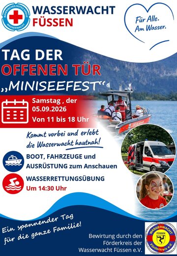 Veranstaltungsbild: Tag der offenen Tür "Miniseefest" bei der Wasserwacht Füssen