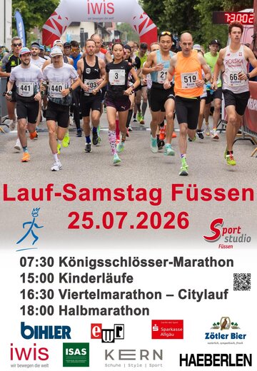 Veranstaltungsbild: 24. Königsschlösser Marathon / Lauf-Samstag in Füssen