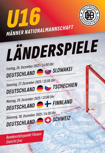 Veranstaltungsbild: Länderspiele der U16 Männer Eishockey-Nationalmannschaft