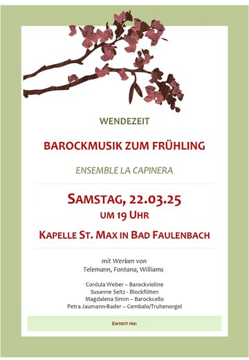 Veranstaltungsbild: Barockmusik zum Frühlingsanfang