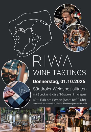 Veranstaltungsbild: RIWA Wine Tasting - Südtiroler Weinspezialitäten